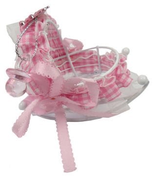 BEŞİK BEYAZ SÜSLENMİŞ PEMBE P10-500