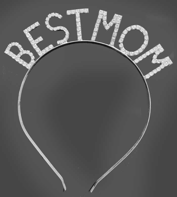 TAÇ METAL TAŞLI BEST MOM GÜMÜŞ PK:1 KL:250