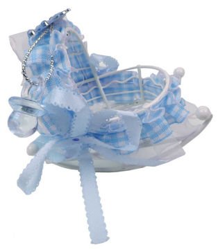 BEŞİK BEYAZ SÜSLENMİŞ MAVİ P10-500