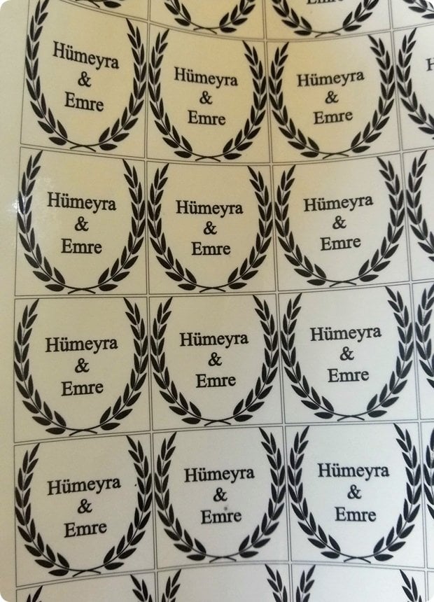 Şeffaf Kare Sticker / mum etiketi 1 Sayfa (54Adet)