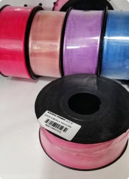 4 cm Şifon Organze Şerit Kurdela 20 Metre PUDRA