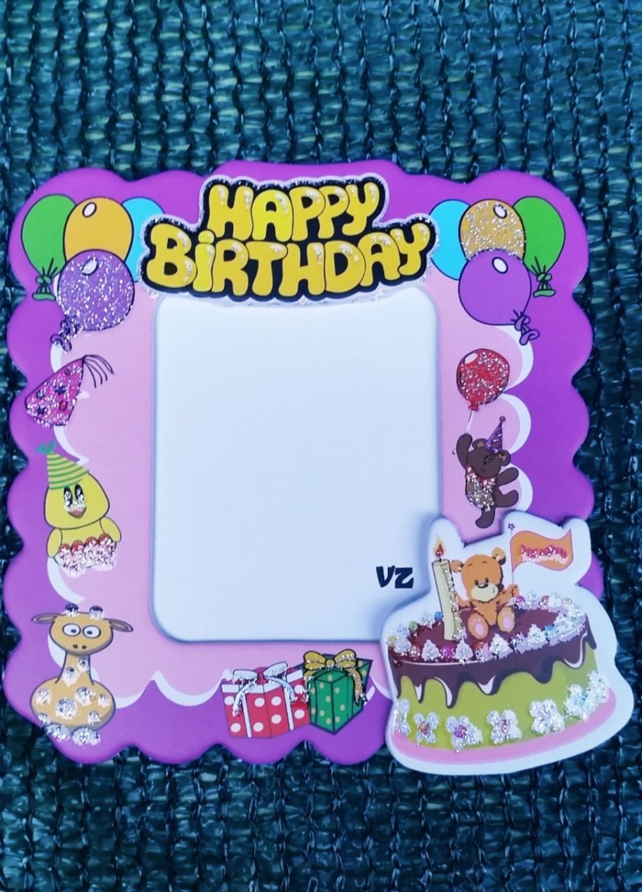 iyi ki doğdun magnet çerçeve Happy birth day pembe 25 li