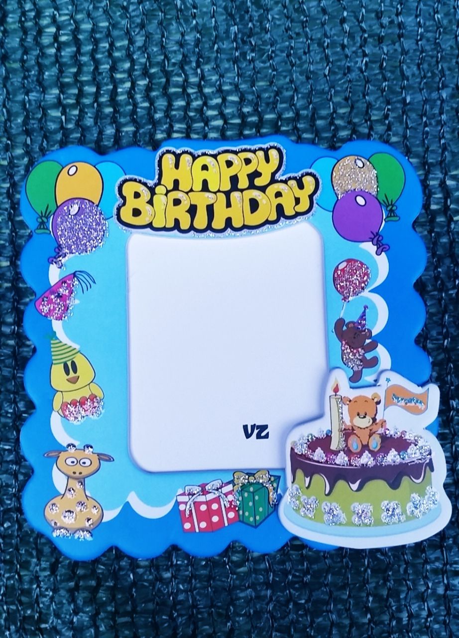 iyi ki doğdun magnet çerçeve Happy birth day Mavi 25 li