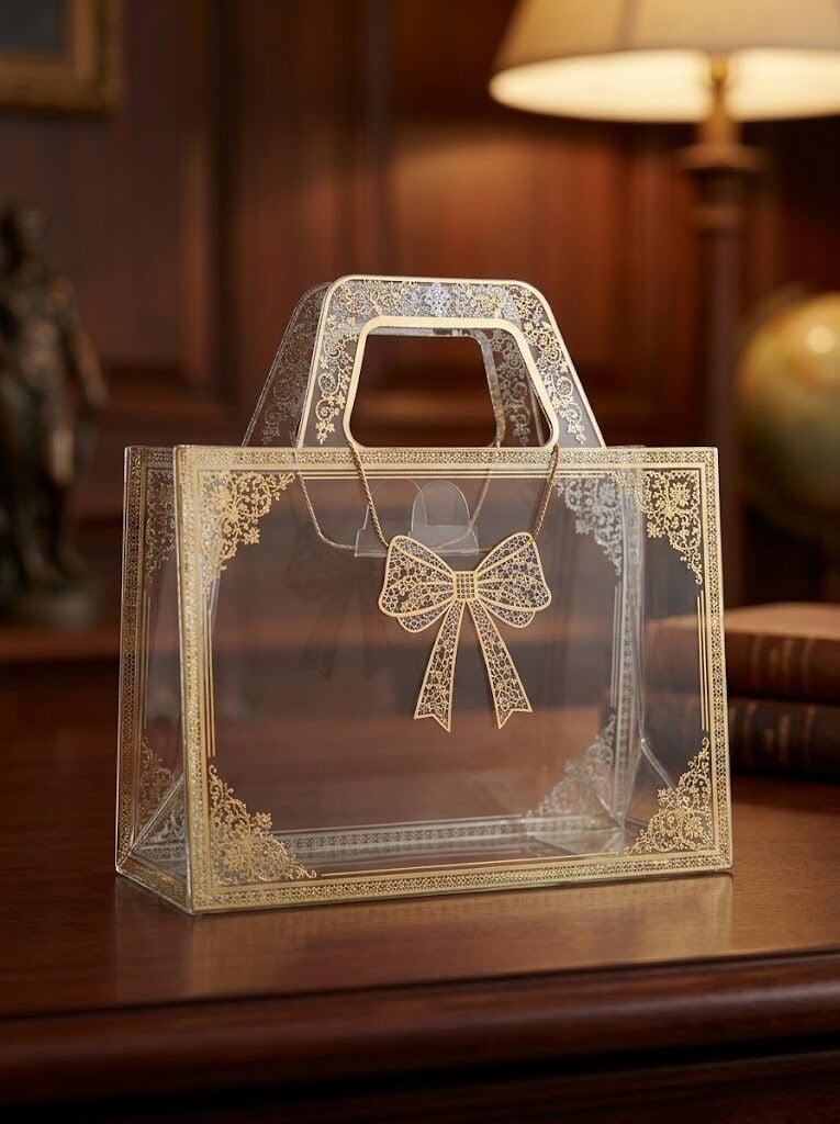 50 Li 16x11x5 Cm Yaldızlı Gold Asetat Çanta