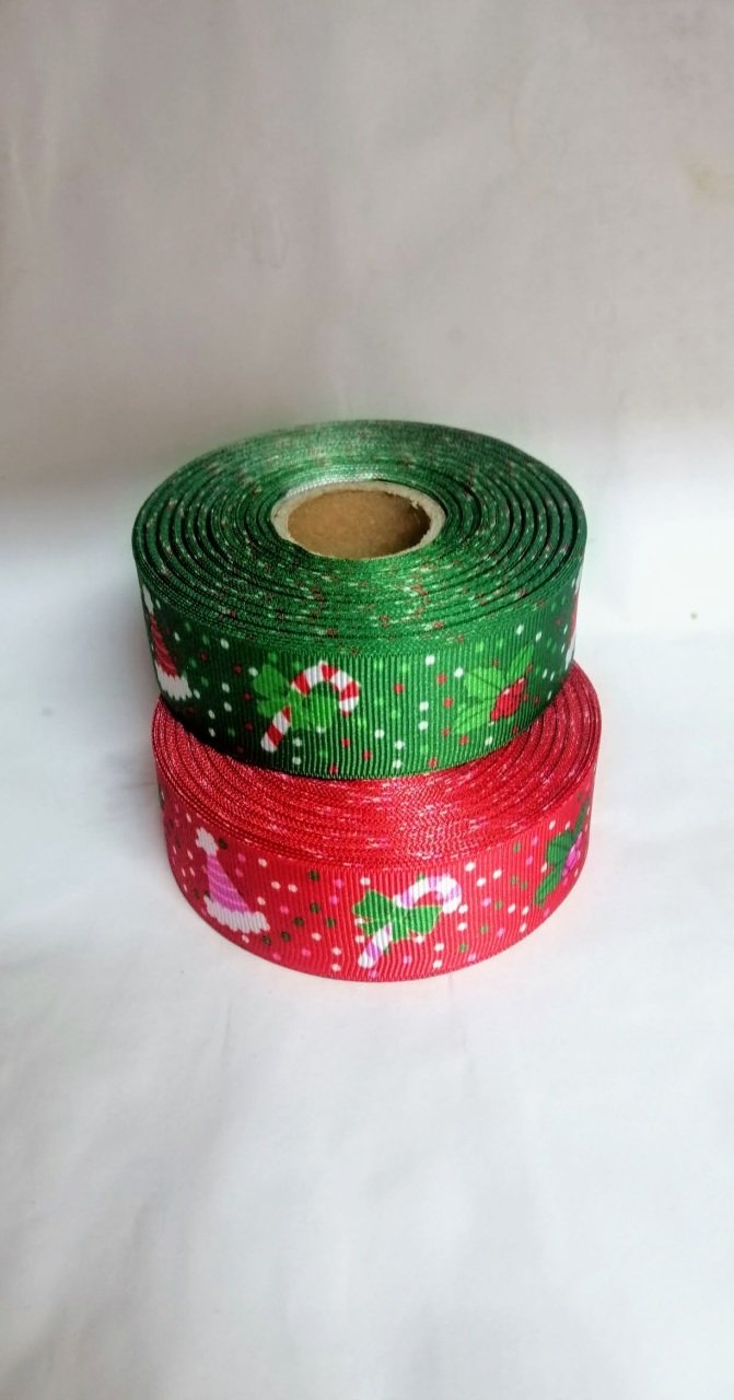 3 Cm (20 Mt.) Yılbaşı Şapkalı Grogren Kurdele