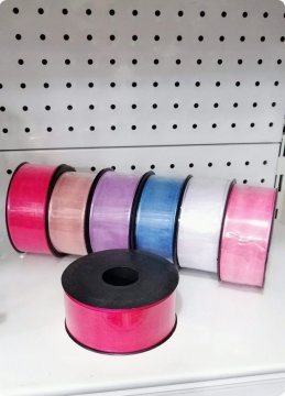 4 cm Şifon Organze Şerit Kurdela 20 Metre MOR
