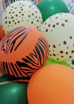 5 li Safari Baskılı Karışık Balon