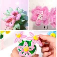 Şönil Tel, El İşi, DIY, Hobi ve Çiçek Yapım Teli, Vişne Çürüğü, 100 Adet, 6 mm - 30 Cm