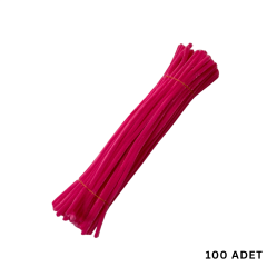 Şönil Tel, El İşi, DIY, Hobi ve Çiçek Yapım Teli, Vişne Çürüğü, 100 Adet, 6 mm - 30 Cm