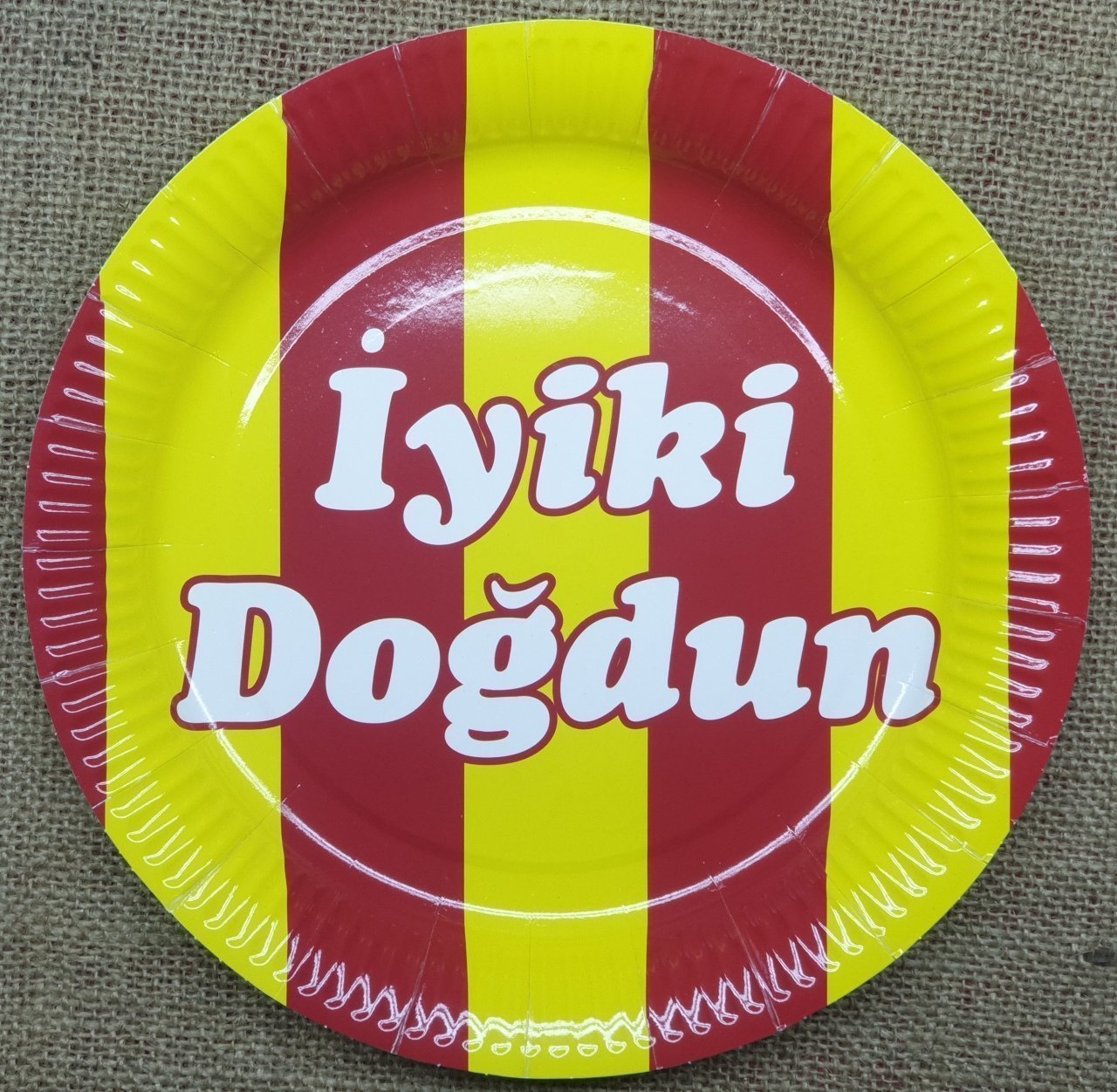 8 li Sarı Kırmızı İyiki Doğdun Tabak