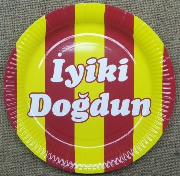 8 li Sarı Kırmızı İyiki Doğdun Tabak