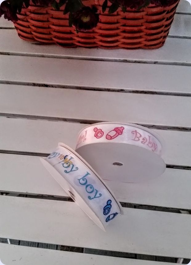 2 cm Saten Baby Boy / Girl Baskılı Kurdela
