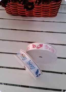 2 cm Saten Baby Boy / Girl Baskılı Kurdela