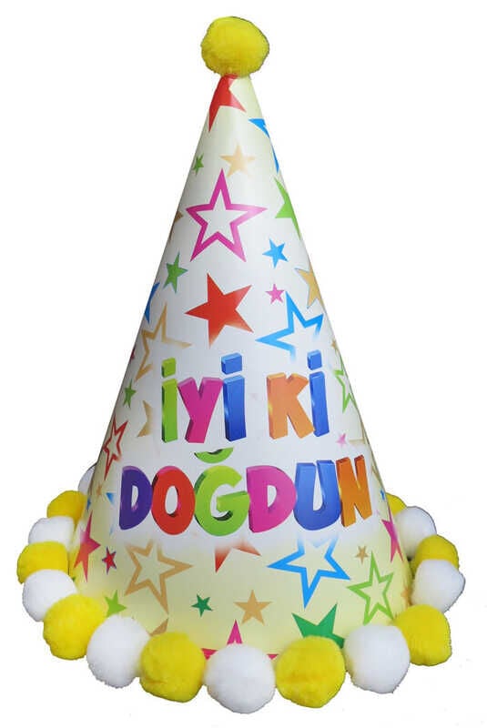 ŞAPKA KÜLAH PONPONLU İYİKİ DOĞDUN SARI PK:1