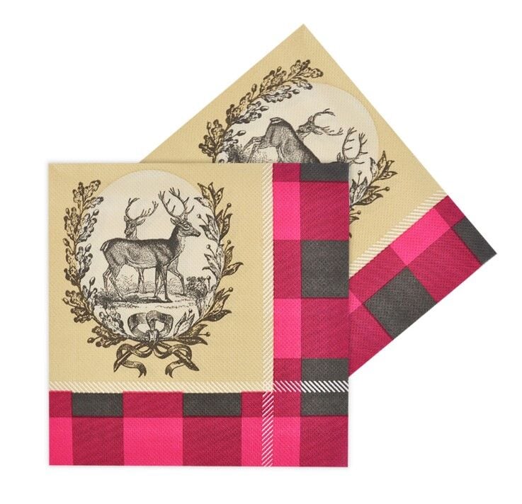 16 lı Pitikareli Geyikli Yılbaşı Peçete 33x33