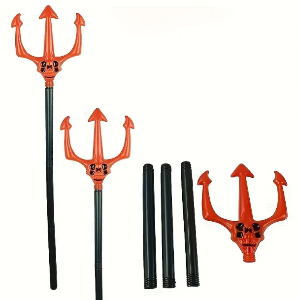 Kırmızı Renk Halloween Cadılar Bayramı Çatal 107 cm