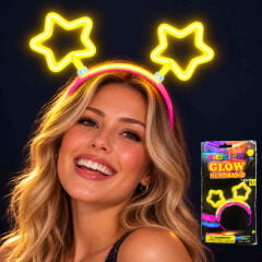 Glow Neon Işıklı Sarı Yıldız Glow Taç
