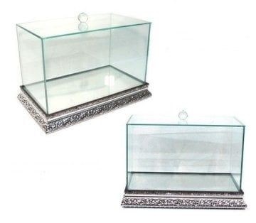 35x20x20 Cm Cam Kapaklı Hazneli Bohça Sandık