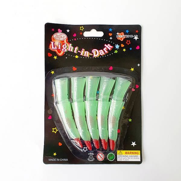 Karanlıkta Yanan Halloween Cadılar Bayramı Kırmızı Cadı Tırnakları 10 Adet