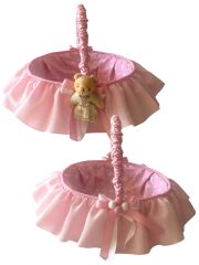 Pembe & Mavi Top & Ayıcık Dekorlu Sepet