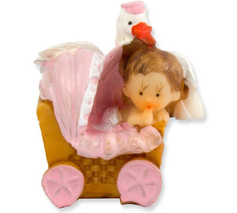 BEBEK PUSETLİ VE LEYLEKLİ PEMBE P10-720