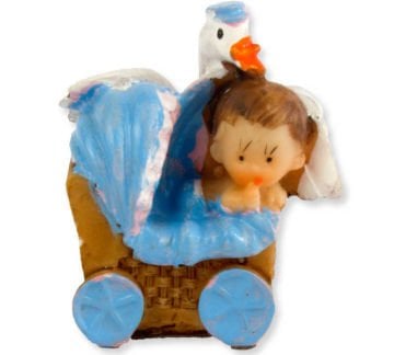 BEBEK PUSETLİ VE LEYLEKLİ MAVİ P10-720