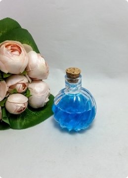 20 li Mantar Kapaklı Burgu Top Cam Şişe Nikah Şekeri