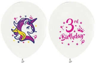 BALON UNICORN 3 YAŞ 12'' BYZ PK:100 KL:50