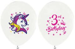 BALON UNICORN 3 YAŞ 12'' BYZ PK:100 KL:50