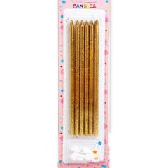 Gold Simli Pasta Mumu 6 Adet 16 cm