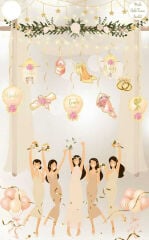 SÜS SARKIT BRIDE TO BE 10 LU SET ALTIN PK:10