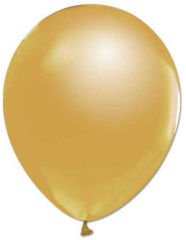BALON METALİK DÜZ 12 İNC ALTIN PK:100 KL:50