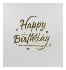 PEÇETE VARAK BASKILI HAPPY BIRTHDAY ALTIN PK:16