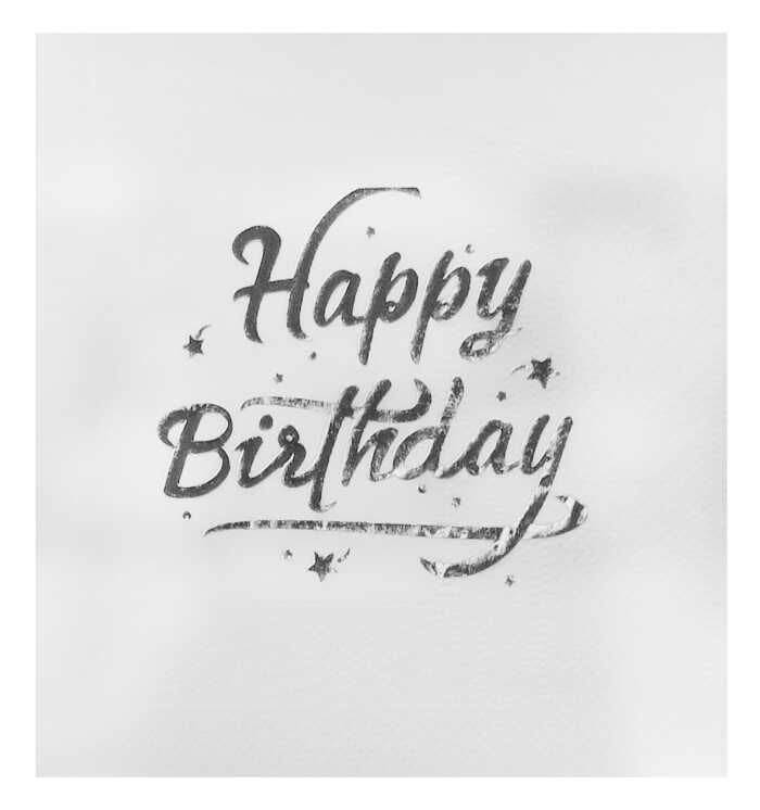 PEÇETE VARAK BASKILI HAPPY BIRTHDAY GÜMÜŞ PK:16