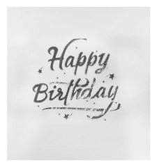 PEÇETE VARAK BASKILI HAPPY BIRTHDAY GÜMÜŞ PK:16