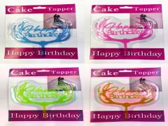 Happy Birthday Dallı Cake Topper 4 Adet