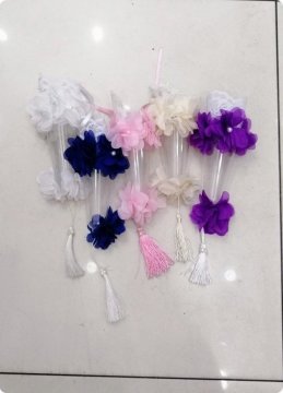 lazer kesim Çiçek süslü külah kutu BEYAZ