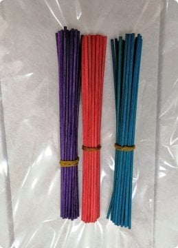3 Adet Renkli Bambu Çubuğu (20cm)