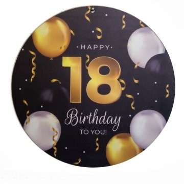 18 Yaş Doğum Günü Ahşap Kapı Süsü (30cm)