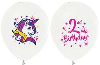 BALON UNICORN 2 YAŞ 12'' BYZ PK:100 KL:50