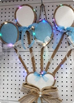 Led ışıklı balonlu kapı süsü PEMBE