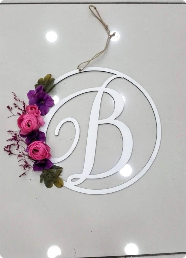 Süslü Ahşap asmalı süslü harf ORTANCA SUSLU