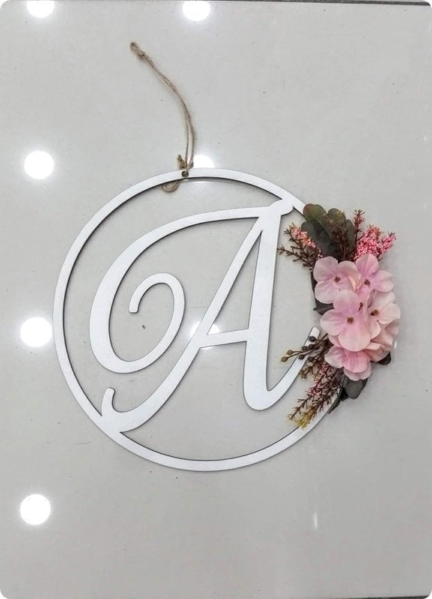 Süslü Ahşap asmalı süslü harf ORTANCA SUSLU