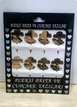8 Li Kundakta Bebek Pleksi Ayna cup cake, pasta süsü