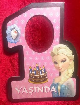 frozen 1yaş tek kişilik resim çerçevsi