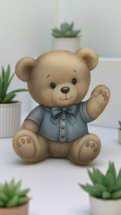 5 Li Çift taraf baskılı Ayıcık figür