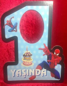 spiderman tek kişilik resim çerçevsi