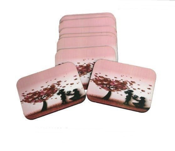 Uv Baskılı Ağaç Desenli Ahşap Süsü (7,5*5,5cm)