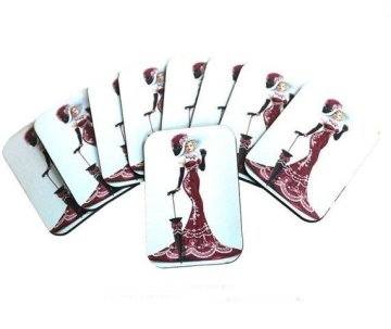 Uv Baskılı No:3 Kına Kızı Ahşap Süs (7,5*5,5cm)