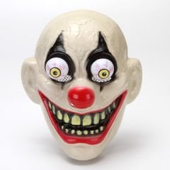 Oynar Gözlü Lastik Aparatlı Plastik Joker Palyaço Korku Maskesi